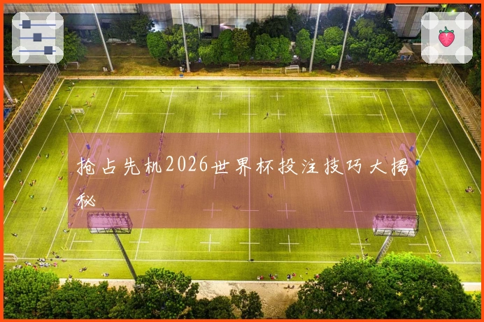 抢占先机2026世界杯投注技巧大揭秘