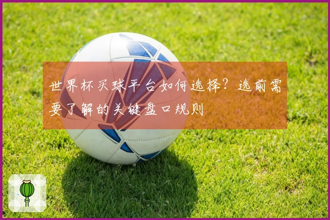 世界杯买球平台如何选择？选前需要了解的关键盘口规则